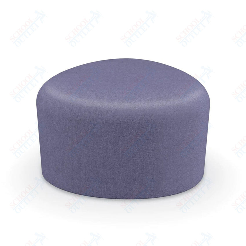 Mooreco Akt Soft Seating Lounge Small Ottoman - Grade 02 Fabric and Powder Coated Sled Legs - SchoolOutlet