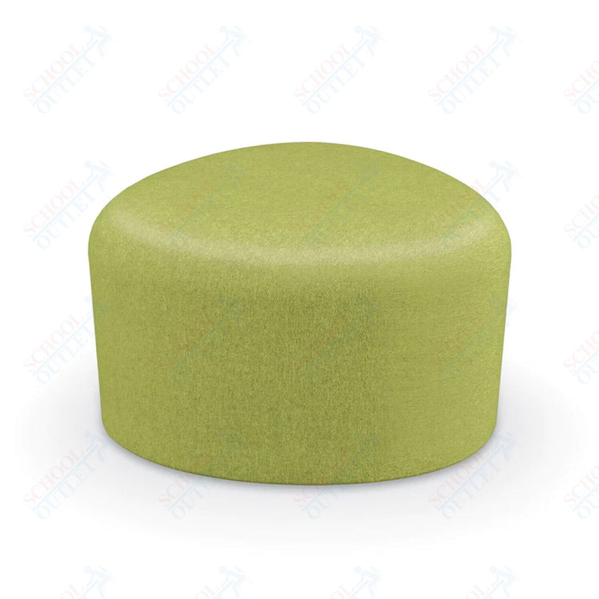 Mooreco Akt Soft Seating Lounge Small Ottoman - Grade 02 Fabric and Powder Coated Sled Legs - SchoolOutlet