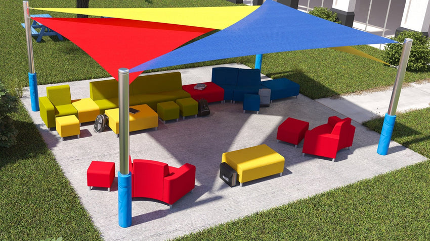 Mooreco Phoeby Outdoor Soft Seating - Lounge Both Arms - 18" Seat Height (PBA0B1L) - SchoolOutlet