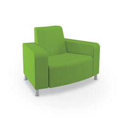 Mooreco Phoeby Outdoor Soft Seating - Outside Curve Chair Both Arms - 18" Seat Height (PBA3B1L)