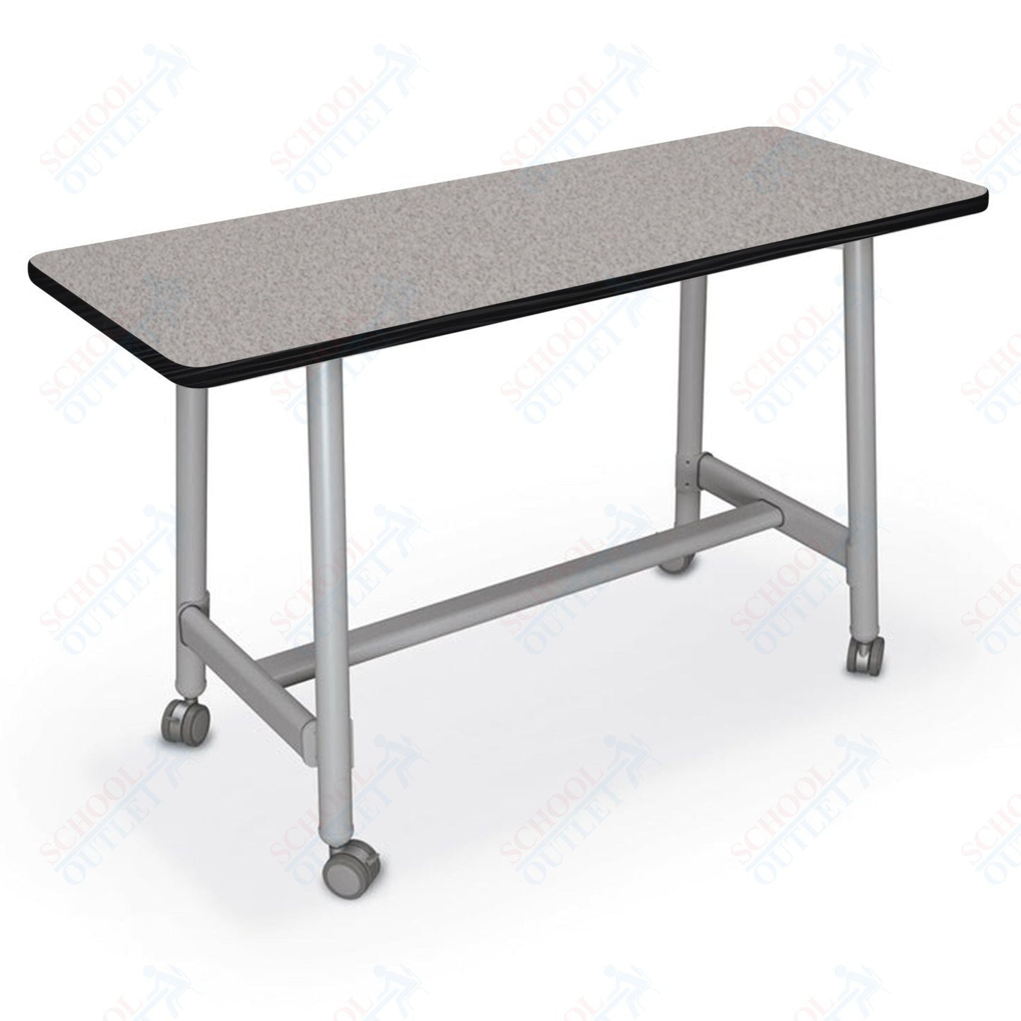 Mooreco Akt Table – 20"D x 60"W Rectangle, Laminate Top, Fixed Height Available in 29"H, 36"H, or 42"H - SchoolOutlet