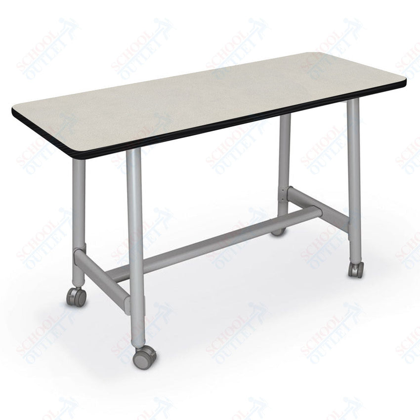 Mooreco Akt Table – 20"D x 60"W Rectangle, Laminate Top, Fixed Height Available in 29"H, 36"H, or 42"H - SchoolOutlet