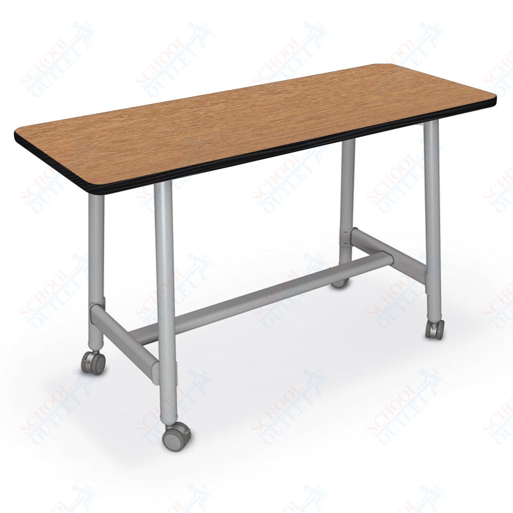 Mooreco Akt Table – 20"D x 60"W Rectangle, Laminate Top, Fixed Height Available in 29"H, 36"H, or 42"H - SchoolOutlet