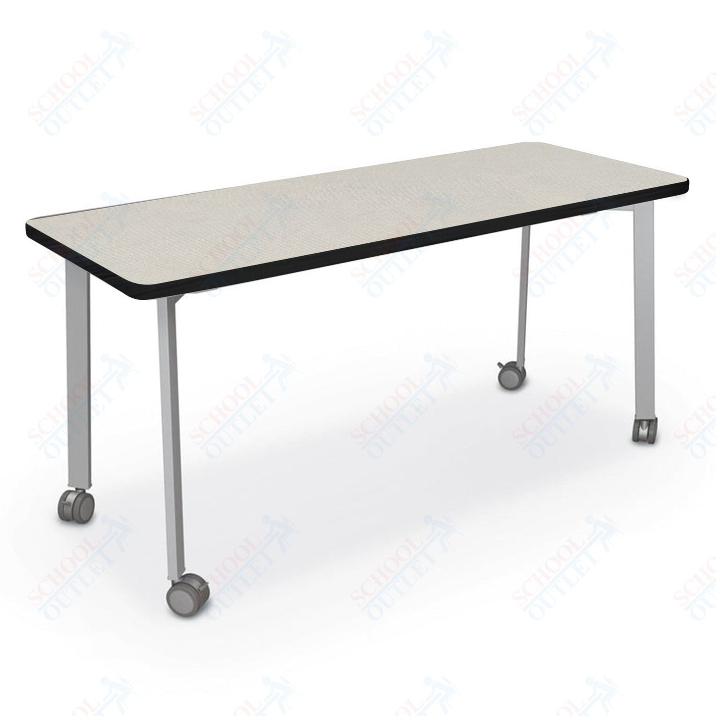 Mooreco Akt Table – 20"D x 60"W Rectangle, Laminate Top, Fixed Height Available in 29"H, 36"H, or 42"H - SchoolOutlet