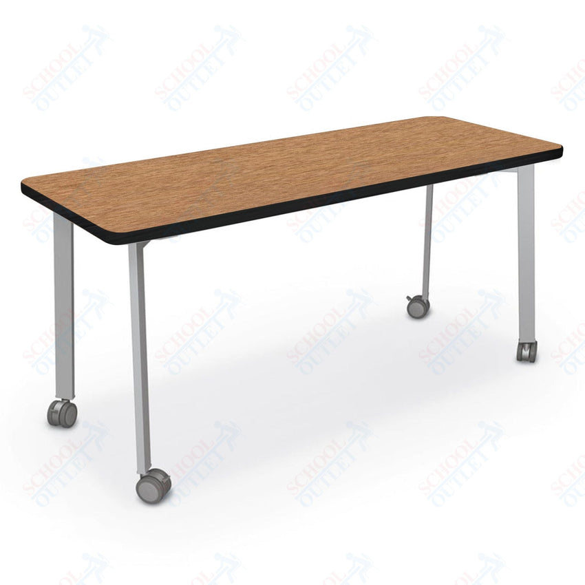 Mooreco Akt Table – 20"D x 60"W Rectangle, Laminate Top, Fixed Height Available in 29"H, 36"H, or 42"H - SchoolOutlet