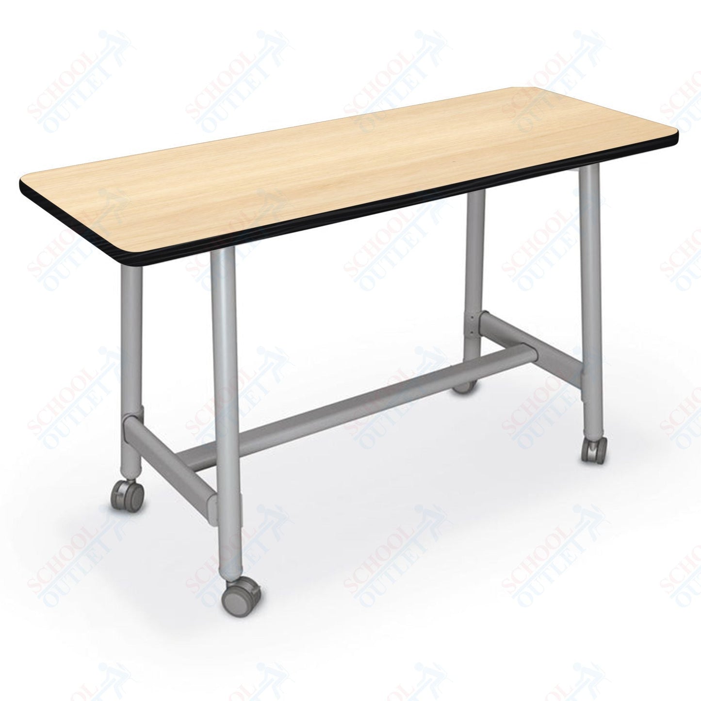 Mooreco Akt Table – 20"D x 60"W Rectangle, Laminate Top, Fixed Height Available in 29"H, 36"H, or 42"H - SchoolOutlet