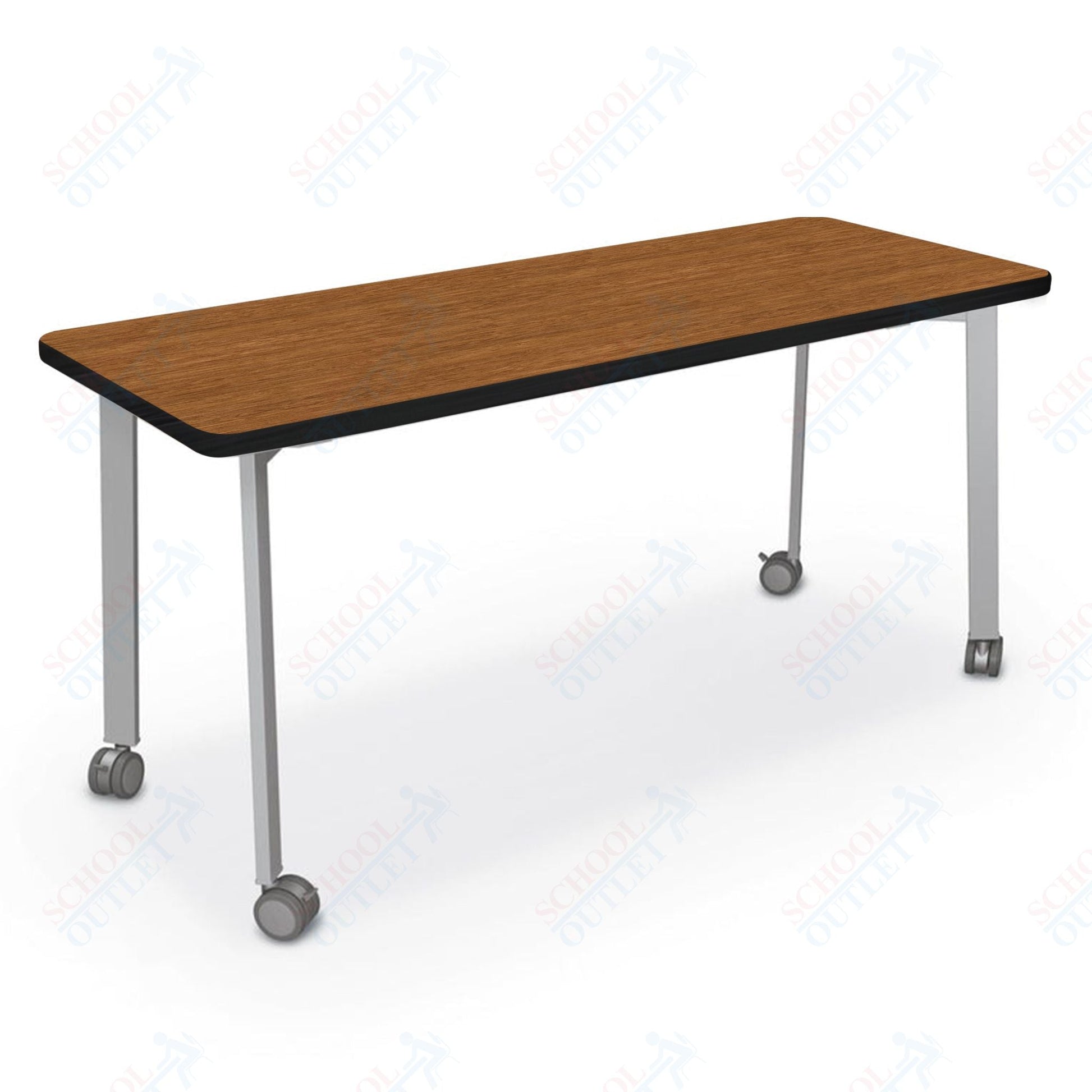 Mooreco Akt Table – 20"D x 60"W Rectangle, Laminate Top, Fixed Height Available in 29"H, 36"H, or 42"H - SchoolOutlet