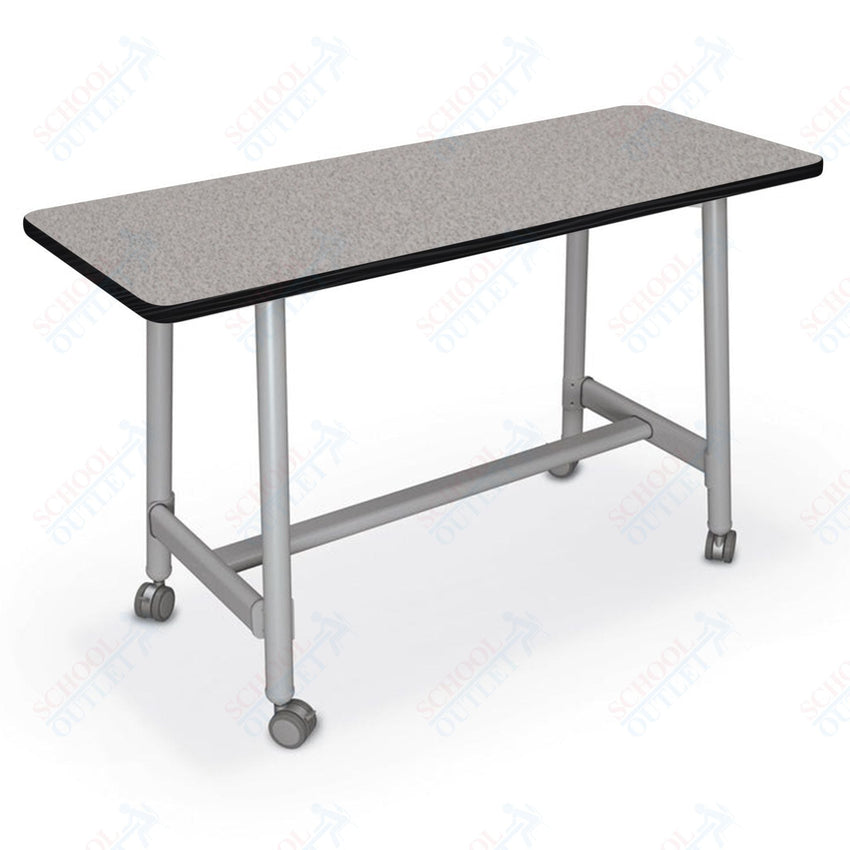 Mooreco Akt Table – 20"D x 60"W Rectangle, Laminate Top, Fixed Height Available in 29"H, 36"H, or 42"H - SchoolOutlet