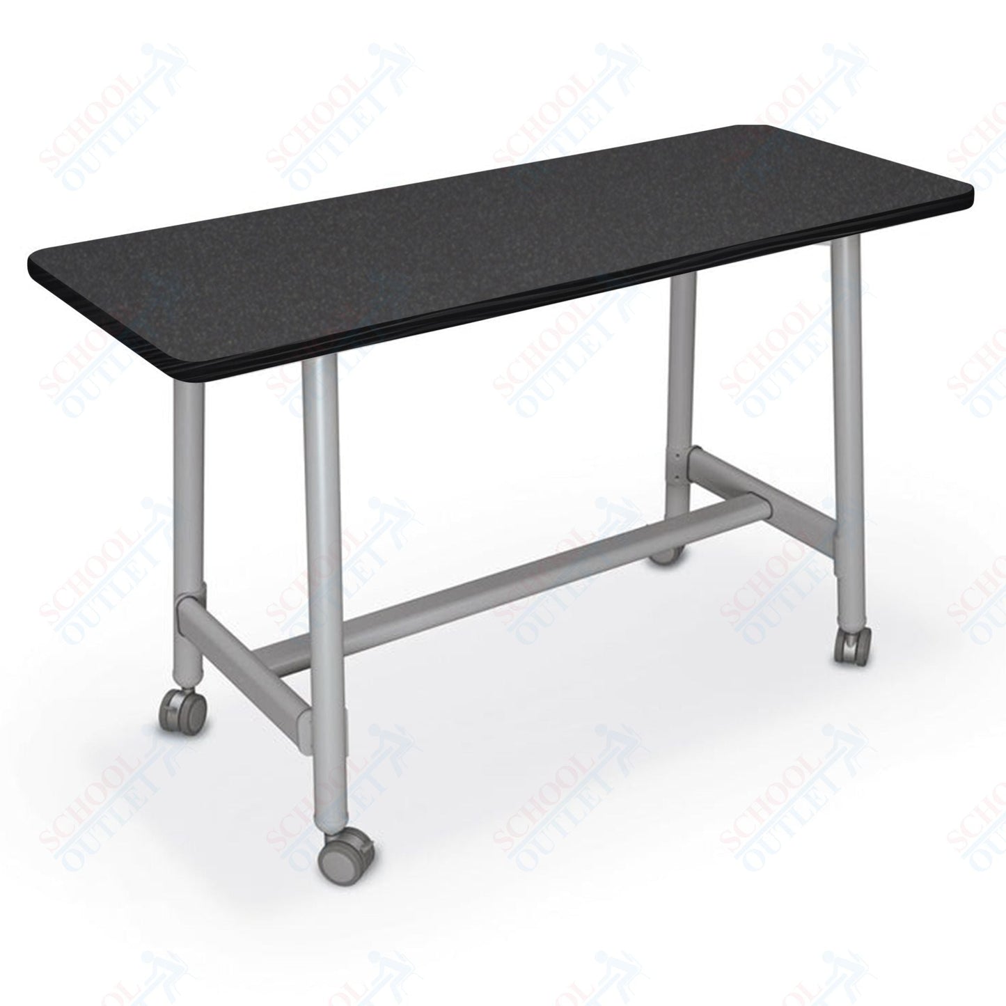 Mooreco Akt Table – 20"D x 60"W Rectangle, Laminate Top, Fixed Height Available in 29"H, 36"H, or 42"H - SchoolOutlet