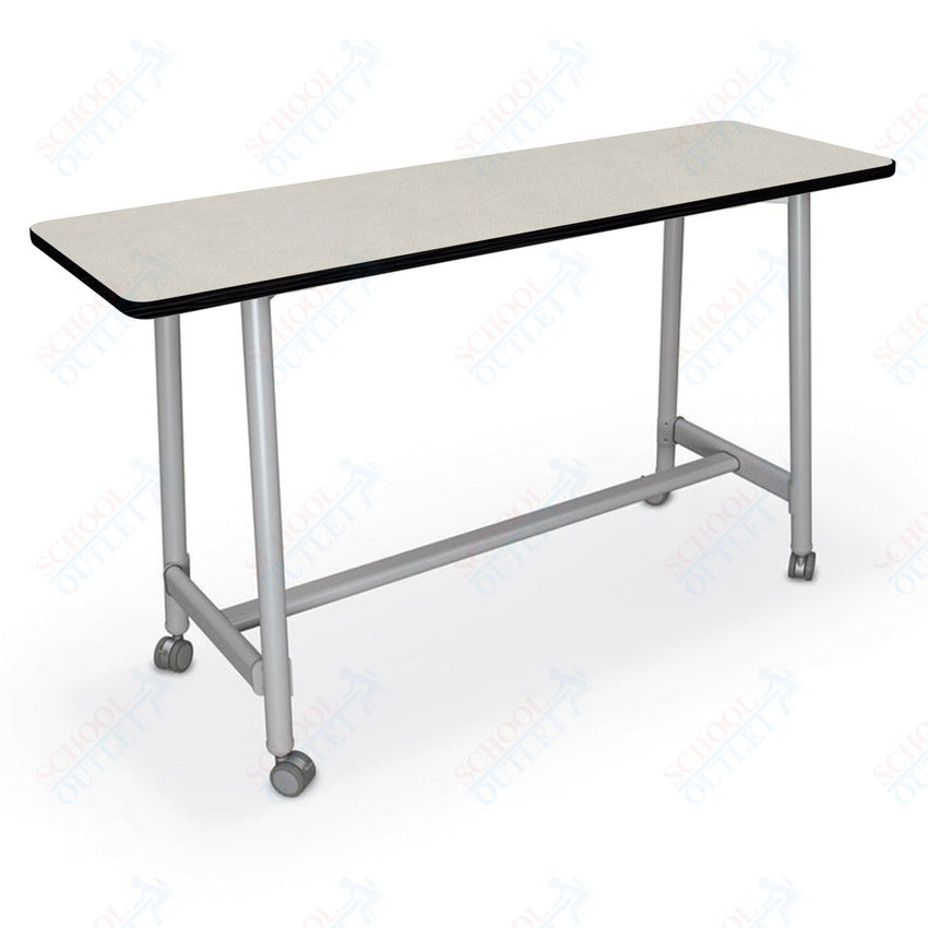 Mooreco Akt Table – 20"D x 72"W Rectangle, Laminate Top, Fixed Height Available in 29"H, 36"H, or 42"H - SchoolOutlet