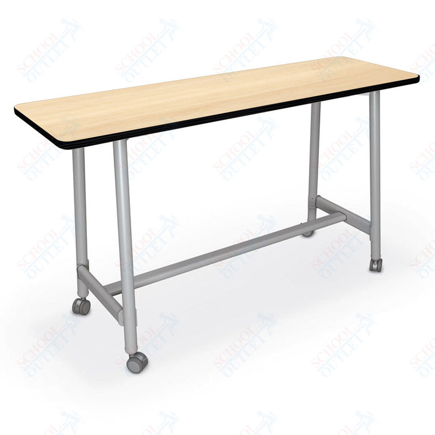 Mooreco Akt Table – 20"D x 72"W Rectangle, Laminate Top, Fixed Height Available in 29"H, 36"H, or 42"H - SchoolOutlet