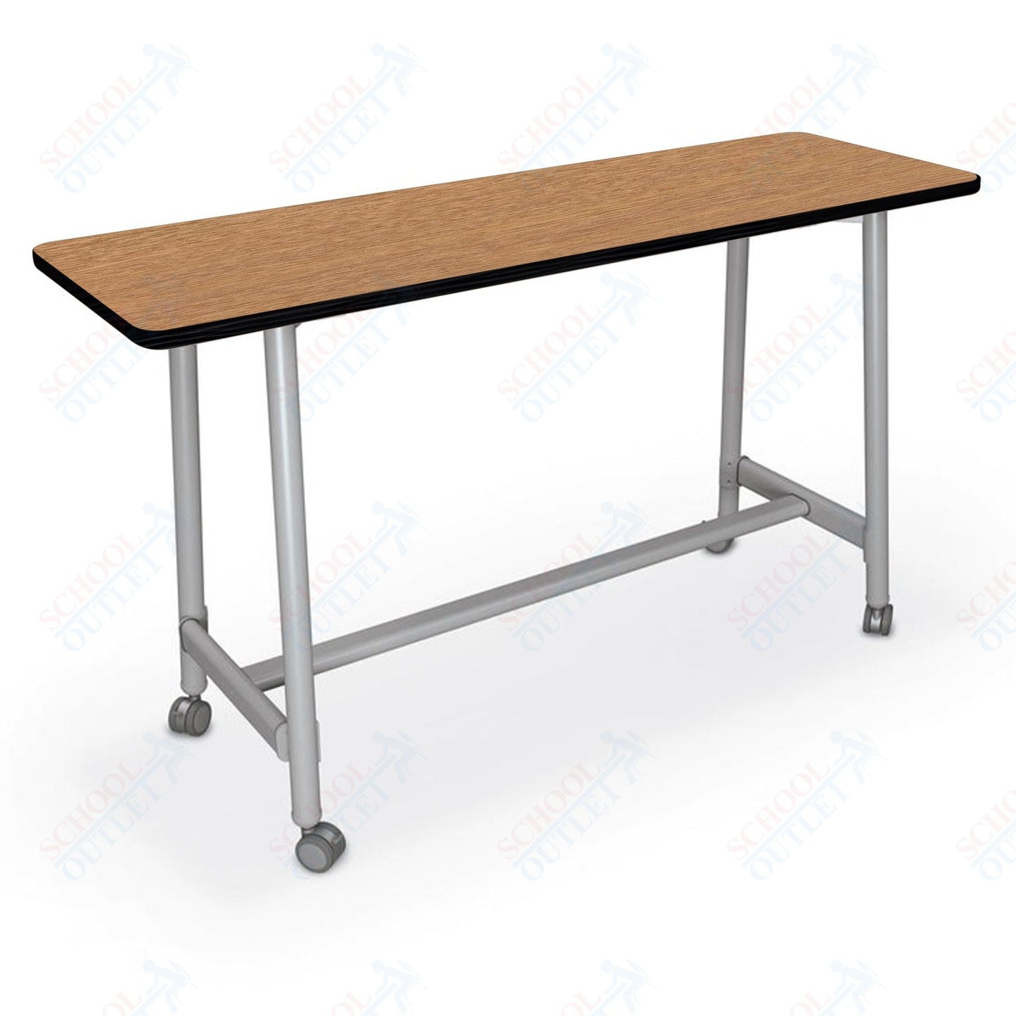 Mooreco Akt Table – 20"D x 72"W Rectangle, Laminate Top, Fixed Height Available in 29"H, 36"H, or 42"H - SchoolOutlet