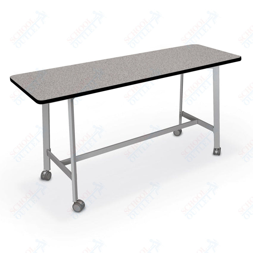 Mooreco Akt Table – 20"D x 72"W Rectangle, Laminate Top, Fixed Height Available in 29"H, 36"H, or 42"H - SchoolOutlet