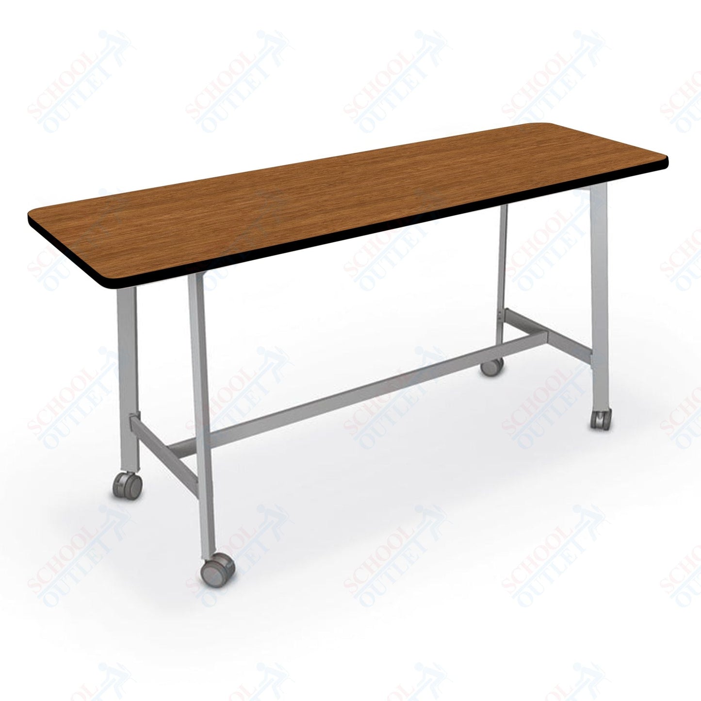 Mooreco Akt Table – 20"D x 72"W Rectangle, Laminate Top, Fixed Height Available in 29"H, 36"H, or 42"H - SchoolOutlet