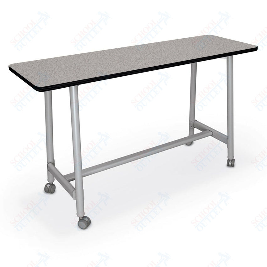 Mooreco Akt Table – 20"D x 72"W Rectangle, Laminate Top, Fixed Height Available in 29"H, 36"H, or 42"H - SchoolOutlet