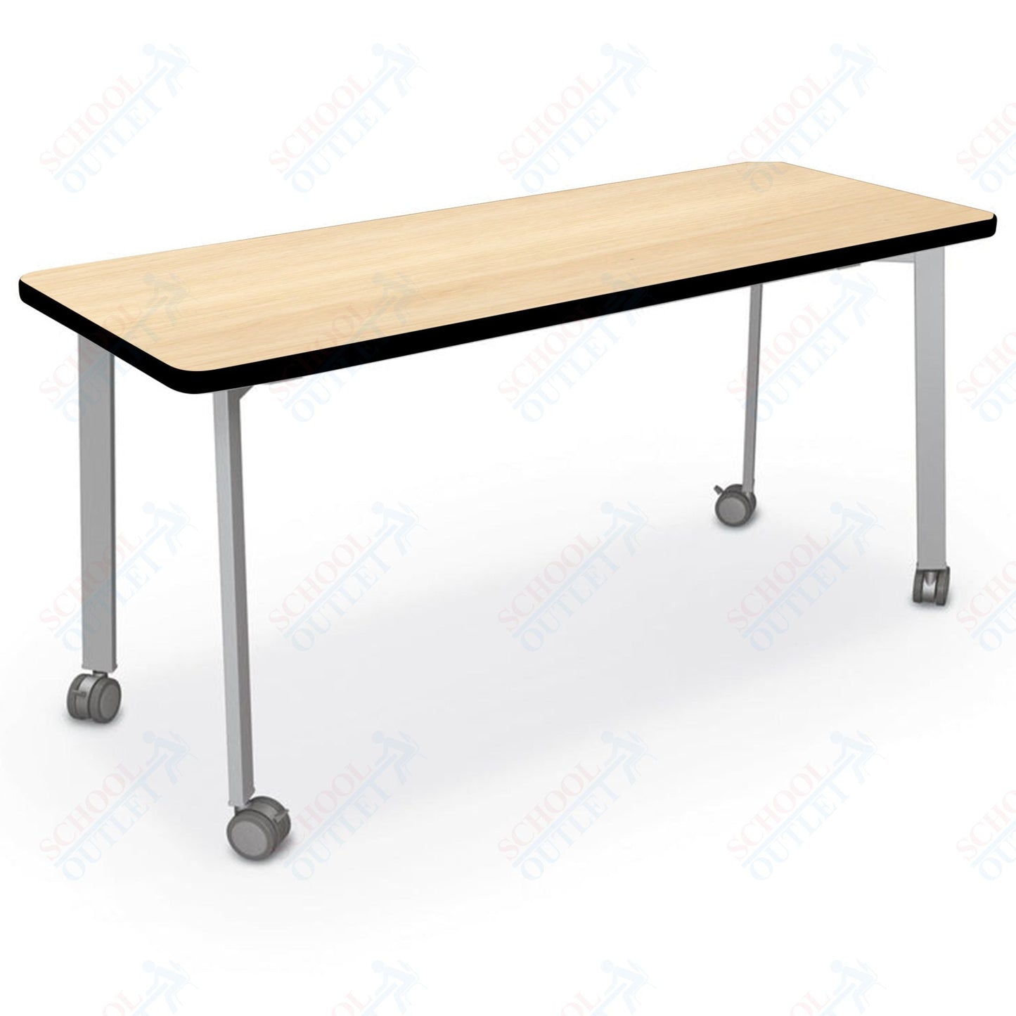 Mooreco Akt Table – 24"D x 60"W Rectangle, Laminate or Butcher Block Top , Fixed Height Available in 29"H, 36"H, or 42"H - SchoolOutlet