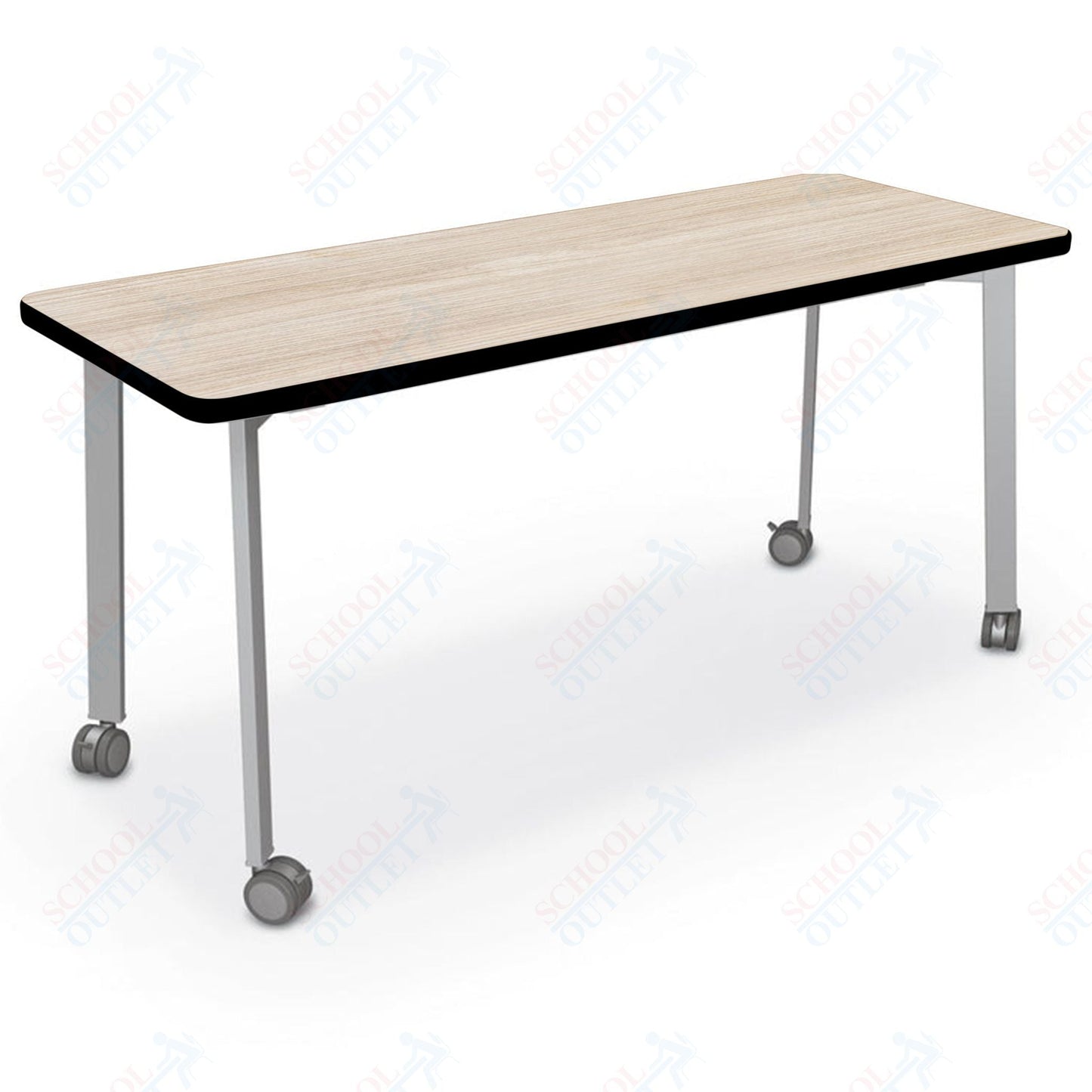 Mooreco Akt Table – 24"D x 60"W Rectangle, Laminate or Butcher Block Top , Fixed Height Available in 29"H, 36"H, or 42"H - SchoolOutlet