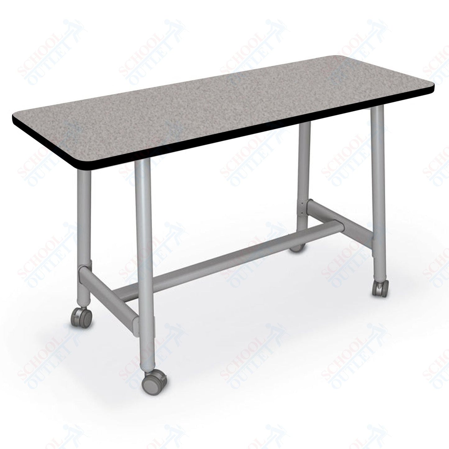 Mooreco Akt Table – 24"D x 60"W Rectangle, Laminate or Butcher Block Top , Fixed Height Available in 29"H, 36"H, or 42"H - SchoolOutlet