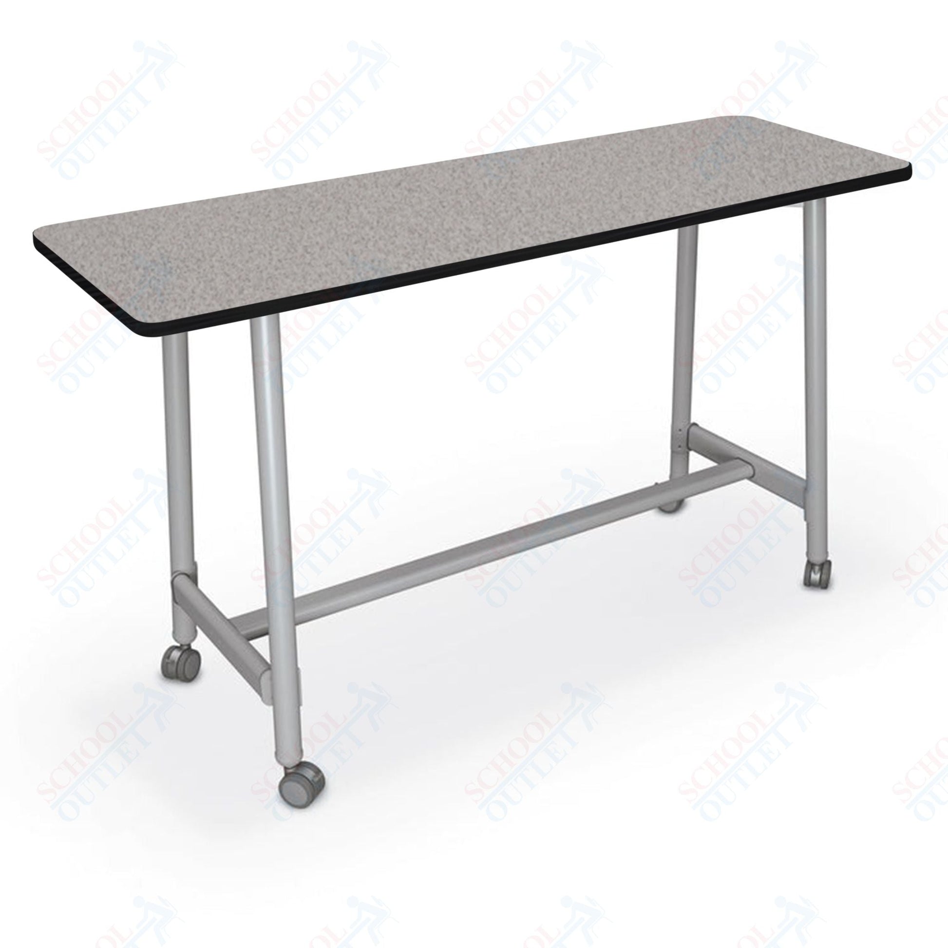 Mooreco Akt Table – 24"D x 72"W Rectangle, Laminate Top, Fixed Height Available in 29"H, 36"H, or 42"H - SchoolOutlet