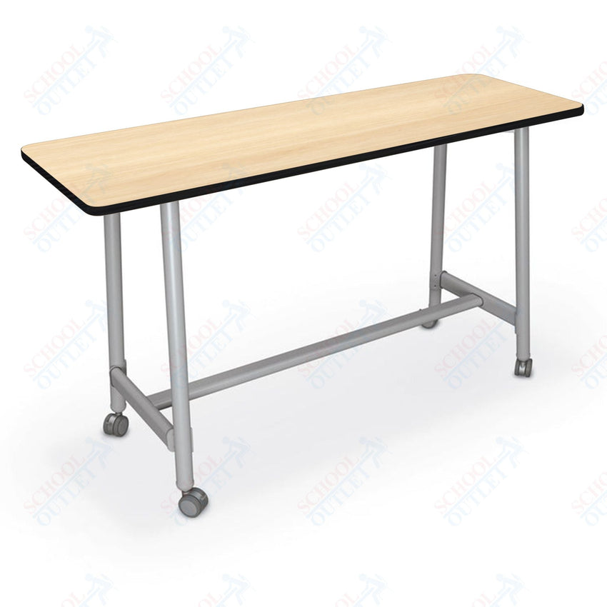 Mooreco Akt Table – 24"D x 72"W Rectangle, Laminate Top, Fixed Height Available in 29"H, 36"H, or 42"H - SchoolOutlet