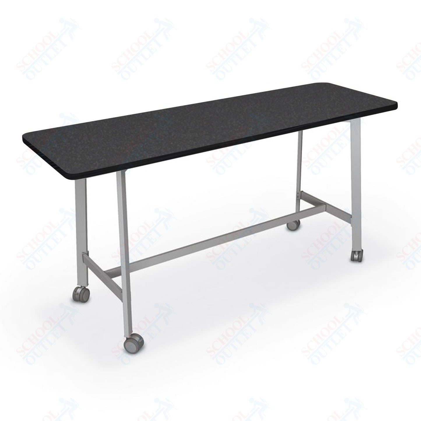 Mooreco Akt Table – 24"D x 72"W Rectangle, Laminate Top, Fixed Height Available in 29"H, 36"H, or 42"H - SchoolOutlet