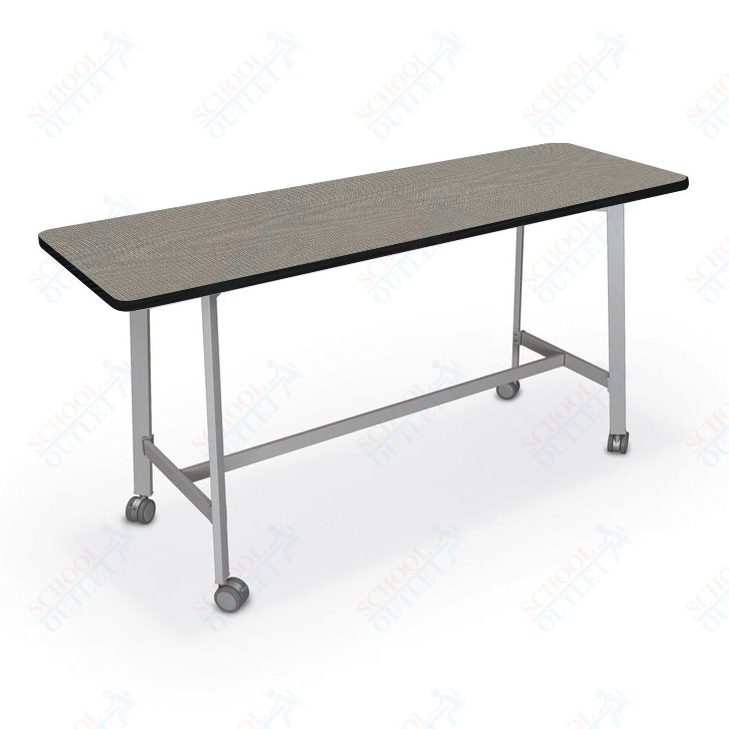 Mooreco Akt Table – 24"D x 72"W Rectangle, Laminate Top, Fixed Height Available in 29"H, 36"H, or 42"H - SchoolOutlet