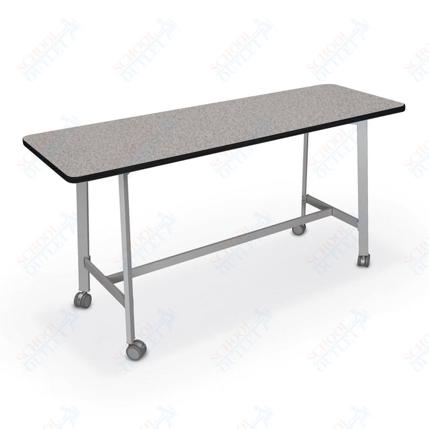 Mooreco Akt Table – 24"D x 72"W Rectangle, Laminate Top, Fixed Height Available in 29"H, 36"H, or 42"H - SchoolOutlet