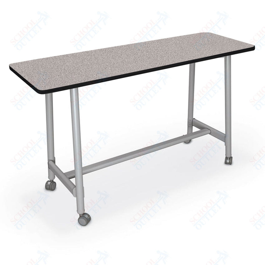 Mooreco Akt Table – 24"D x 72"W Rectangle, Laminate Top, Fixed Height Available in 29"H, 36"H, or 42"H - SchoolOutlet