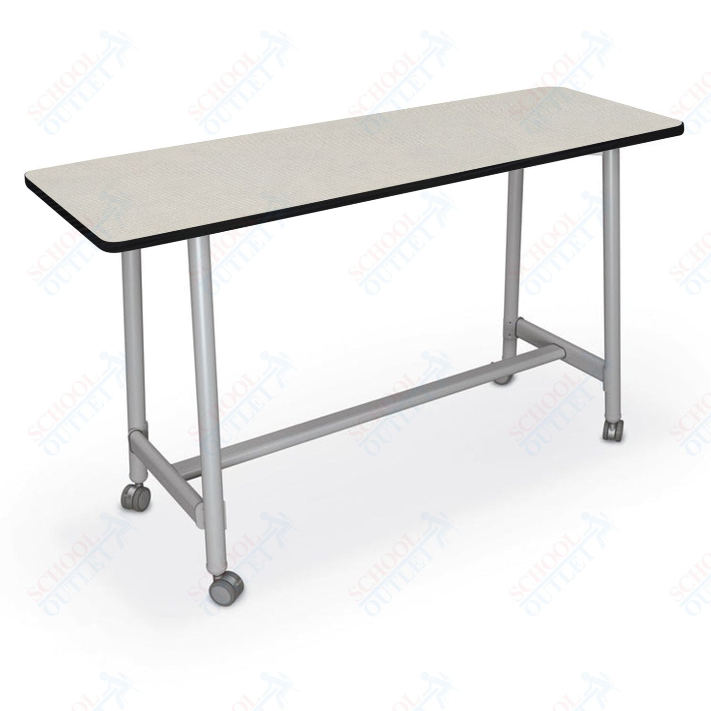 Mooreco Akt Table – 24"D x 72"W Rectangle, Laminate Top, Fixed Height Available in 29"H, 36"H, or 42"H - SchoolOutlet