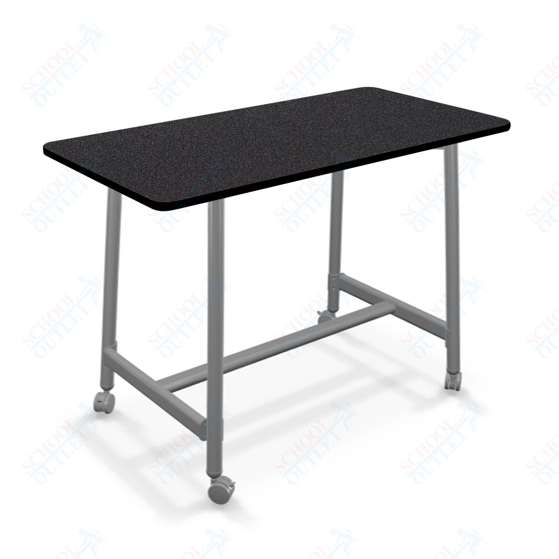 Mooreco Akt Table – 30"D x 60"W Rectangle, Laminate or Butcher Block Top, Fixed Height Available in 29"H, 36"H, or 42"H - SchoolOutlet