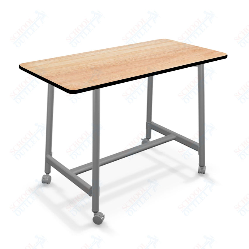 Mooreco Akt Table – 30"D x 60"W Rectangle, Laminate or Butcher Block Top, Fixed Height Available in 29"H, 36"H, or 42"H - SchoolOutlet