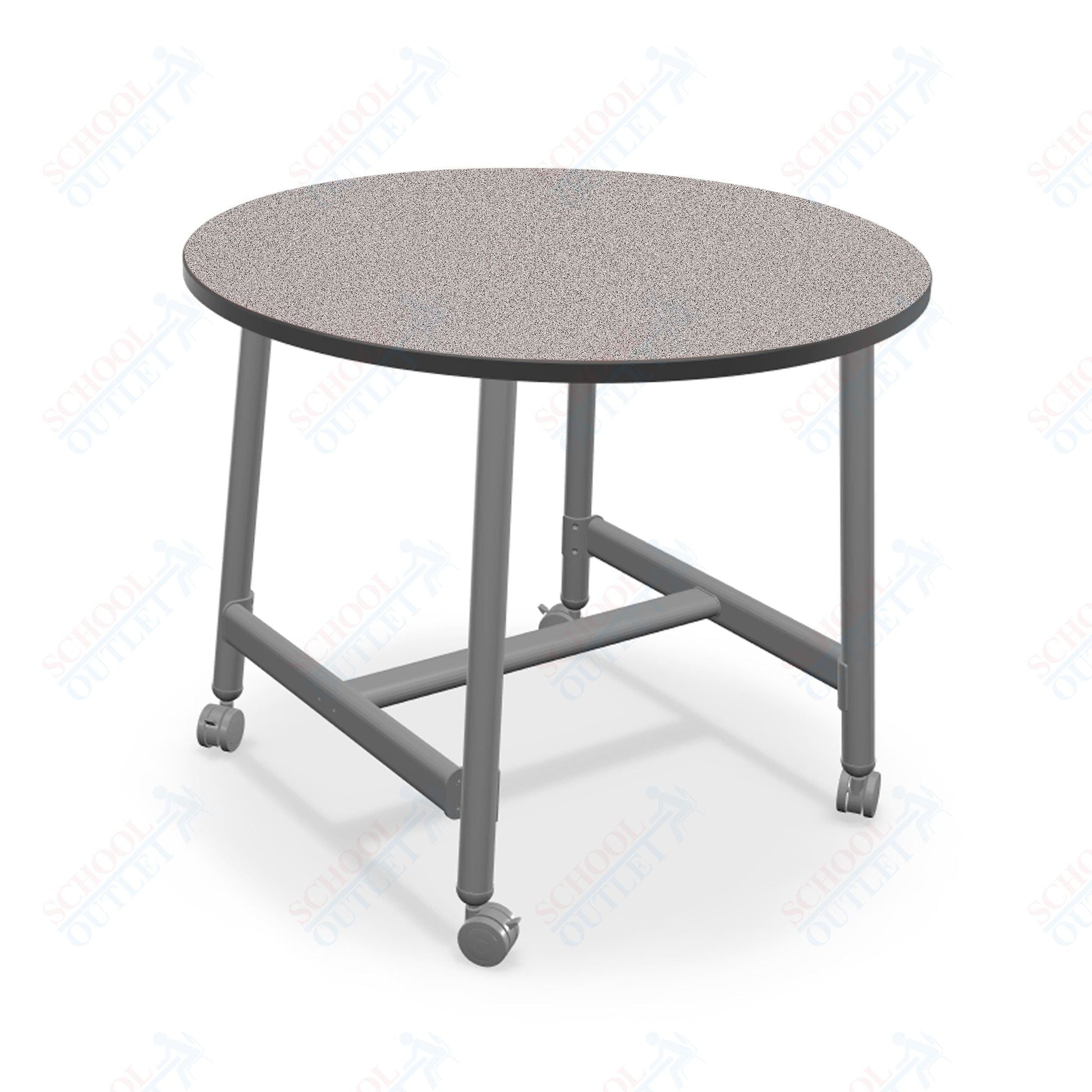 Mooreco Akt Table – 36" Round, Laminate Top, Fixed Height Available in 29"H, 36"H, or 42"H - SchoolOutlet