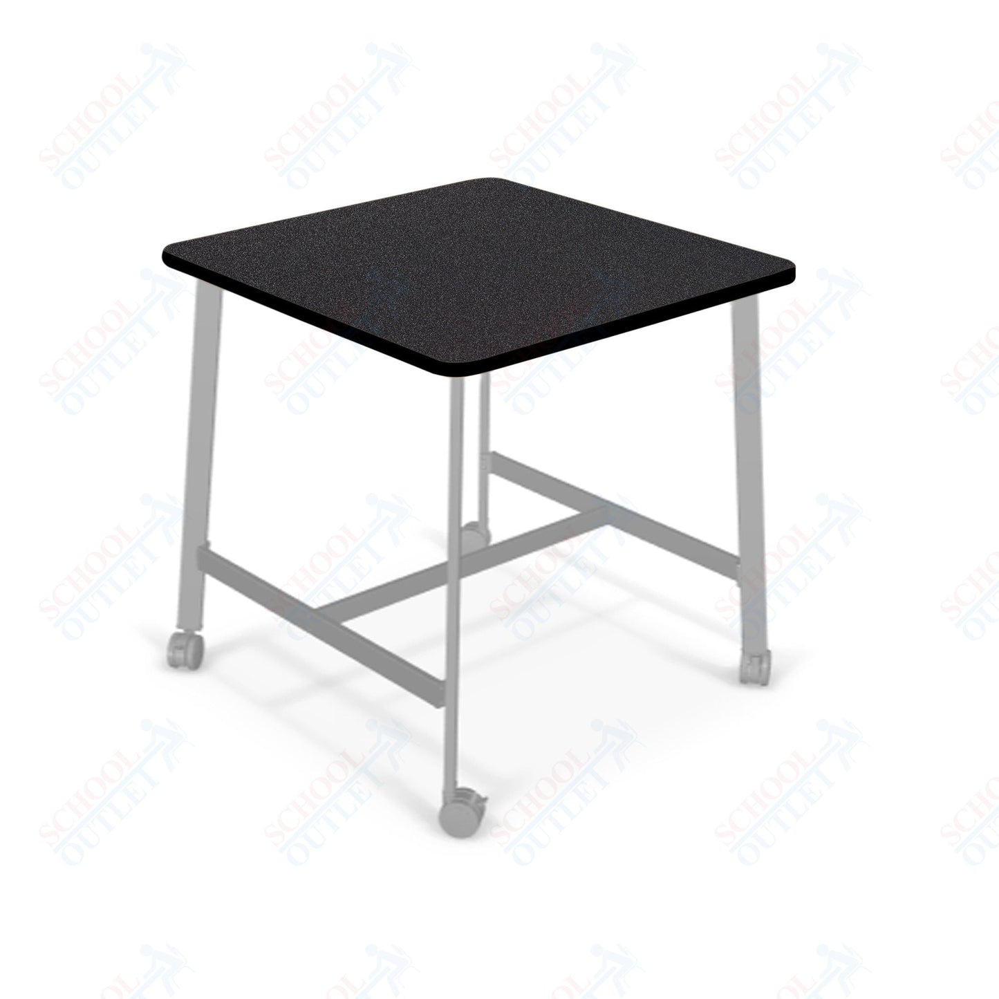 Mooreco Akt Table – 36" Square, Laminate or Butcher Block Top, Fixed Height Available in 29"H, 36"H, or 42"H - SchoolOutlet