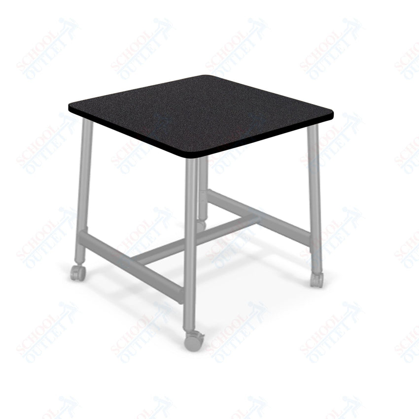 Mooreco Akt Table – 36" Square, Laminate or Butcher Block Top, Fixed Height Available in 29"H, 36"H, or 42"H - SchoolOutlet