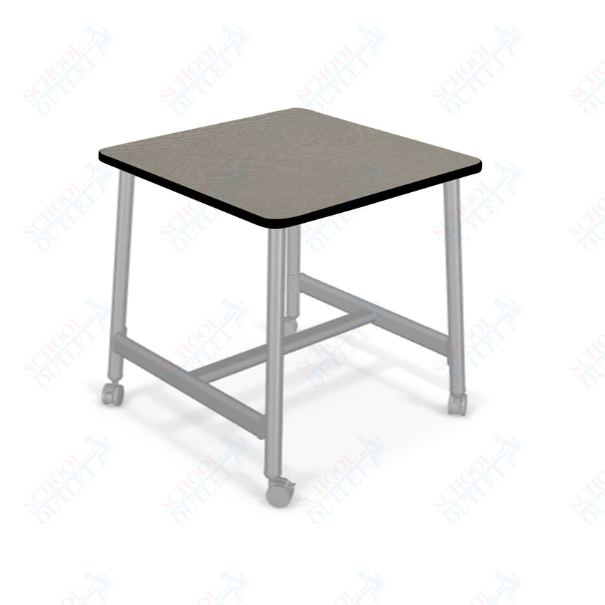 Mooreco Akt Table – 36" Square, Laminate or Butcher Block Top, Fixed Height Available in 29"H, 36"H, or 42"H - SchoolOutlet