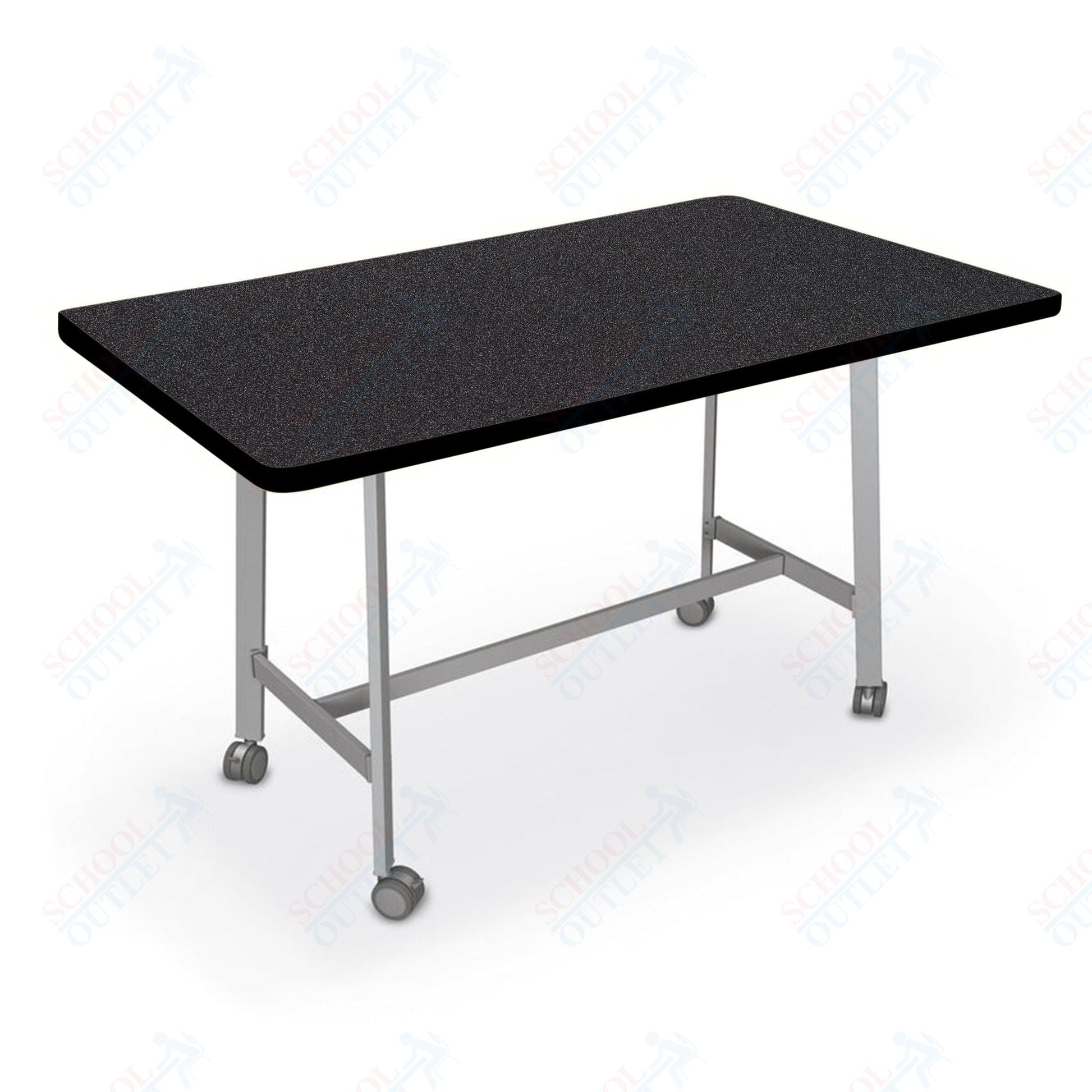 Mooreco Akt Table – 36"D x 60"W Rectangle, Laminate or Butcher Block Top, Fixed Height Available in 29"H, 36"H, or 42"H - SchoolOutlet