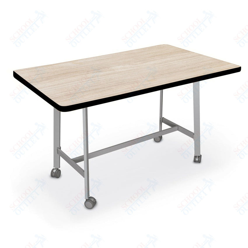 Mooreco Akt Table – 36"D x 60"W Rectangle, Laminate or Butcher Block Top, Fixed Height Available in 29"H, 36"H, or 42"H - SchoolOutlet