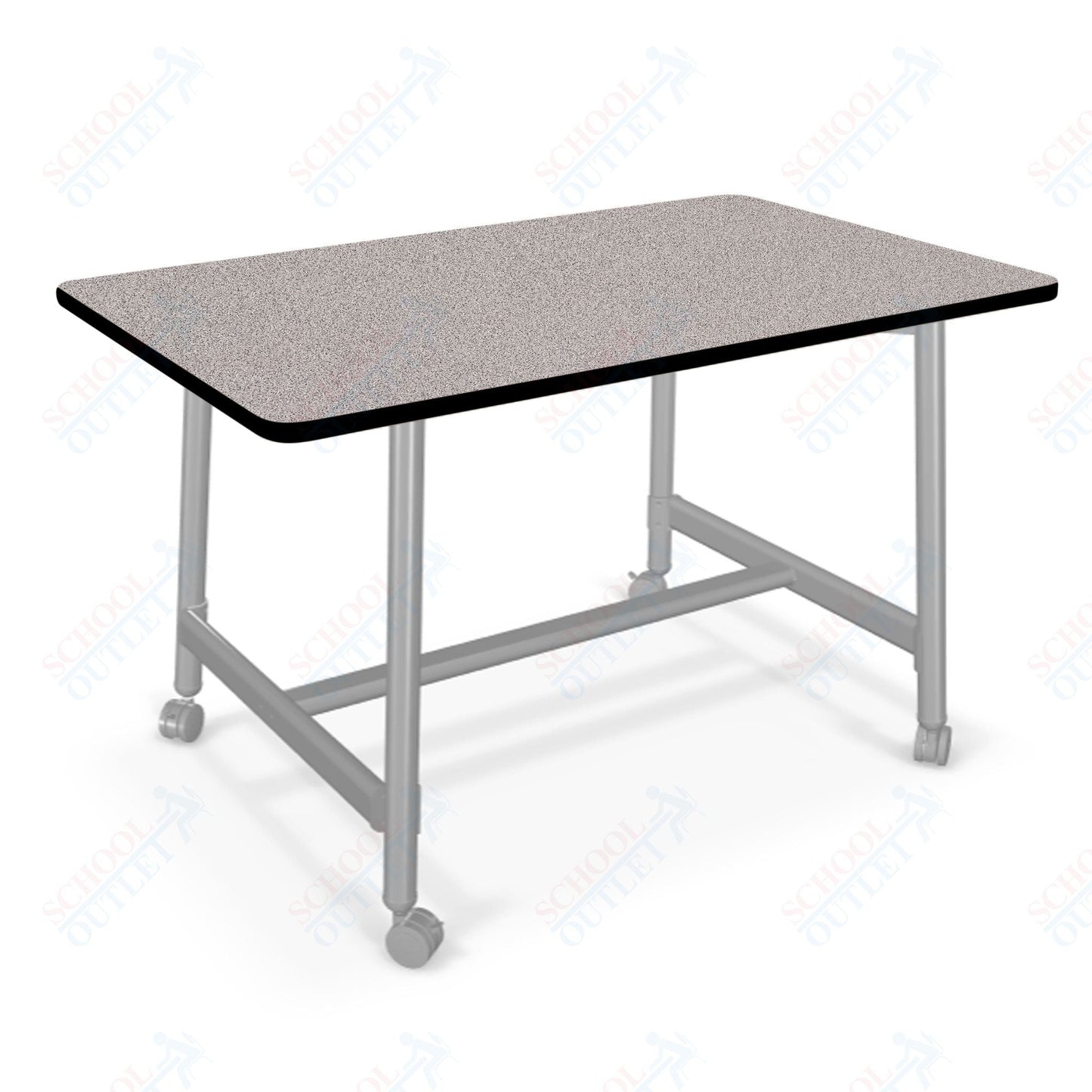 Mooreco Akt Table – 36"D x 60"W Rectangle, Laminate or Butcher Block Top, Fixed Height Available in 29"H, 36"H, or 42"H - SchoolOutlet