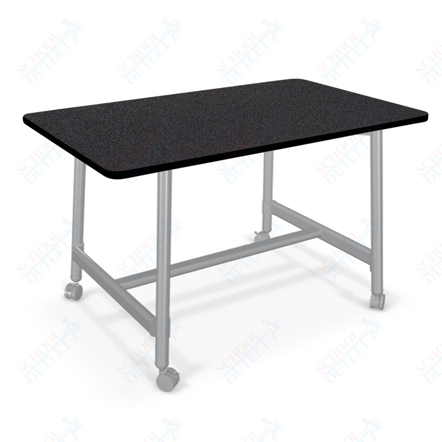 Mooreco Akt Table – 36"D x 60"W Rectangle, Laminate or Butcher Block Top, Fixed Height Available in 29"H, 36"H, or 42"H - SchoolOutlet