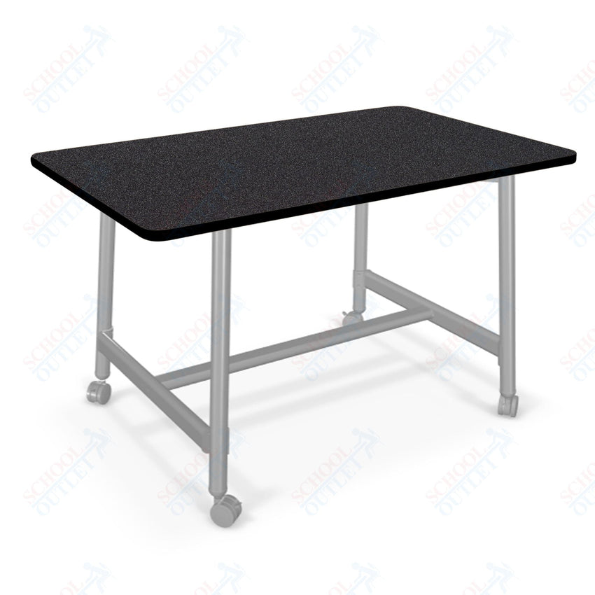 Mooreco Akt Table – 36"D x 60"W Rectangle, Laminate or Butcher Block Top, Fixed Height Available in 29"H, 36"H, or 42"H - SchoolOutlet