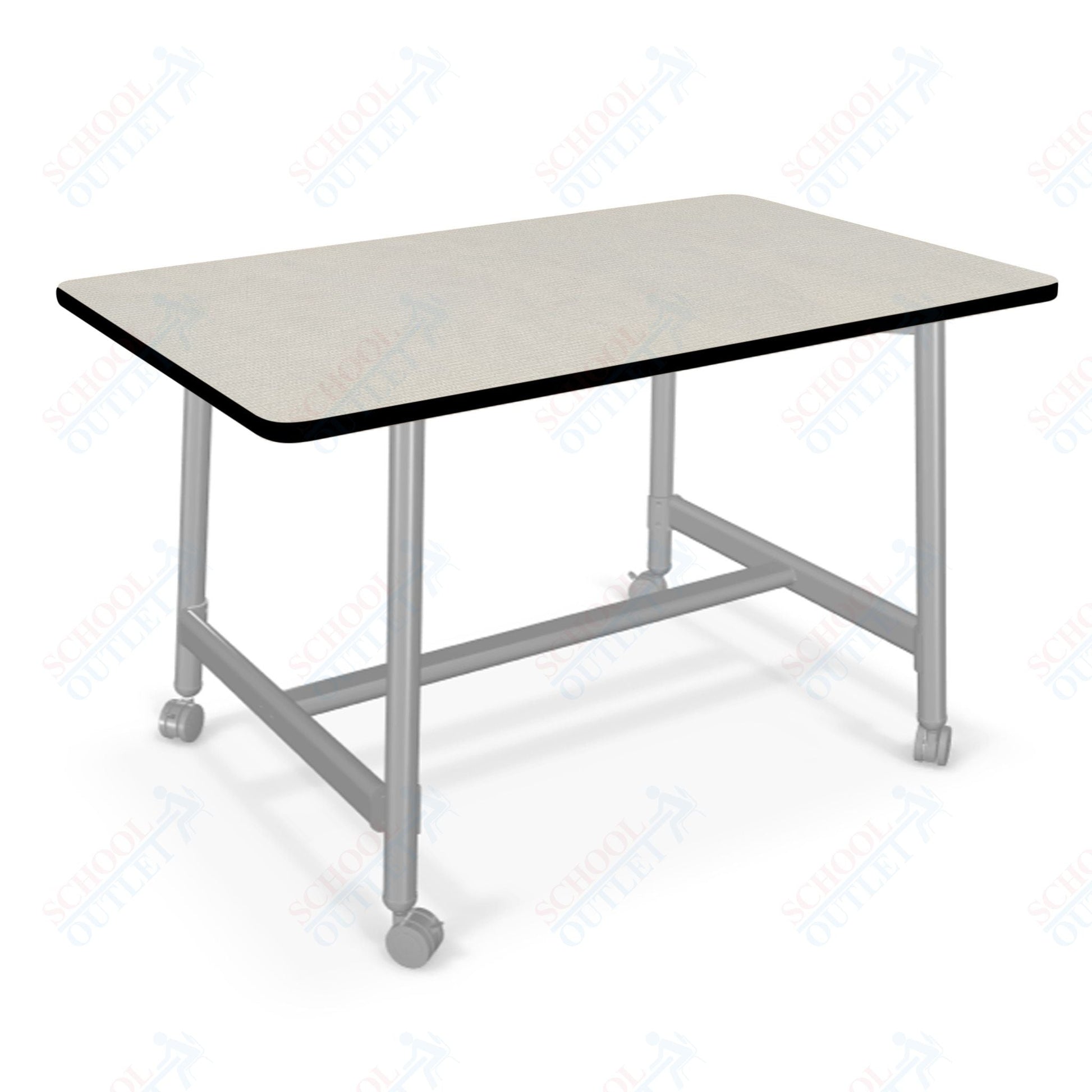 Mooreco Akt Table – 36"D x 60"W Rectangle, Laminate or Butcher Block Top, Fixed Height Available in 29"H, 36"H, or 42"H - SchoolOutlet