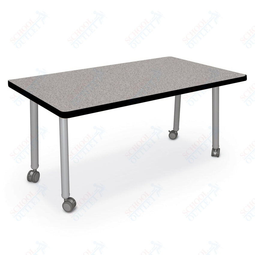 Mooreco Akt Table – 36"D x 72"W Rectangle, Laminate or Butcher Block Top, Fixed Height Available in 29"H, 36"H, or 42"H - SchoolOutlet