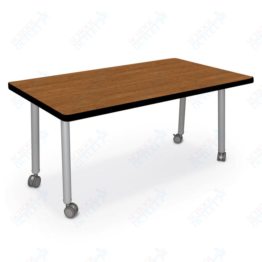 Mooreco Akt Table – 36"D x 72"W Rectangle, Laminate or Butcher Block Top, Fixed Height Available in 29"H, 36"H, or 42"H - SchoolOutlet