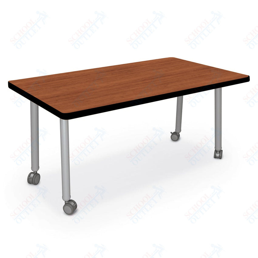 Mooreco Akt Table – 36"D x 72"W Rectangle, Laminate or Butcher Block Top, Fixed Height Available in 29"H, 36"H, or 42"H - SchoolOutlet