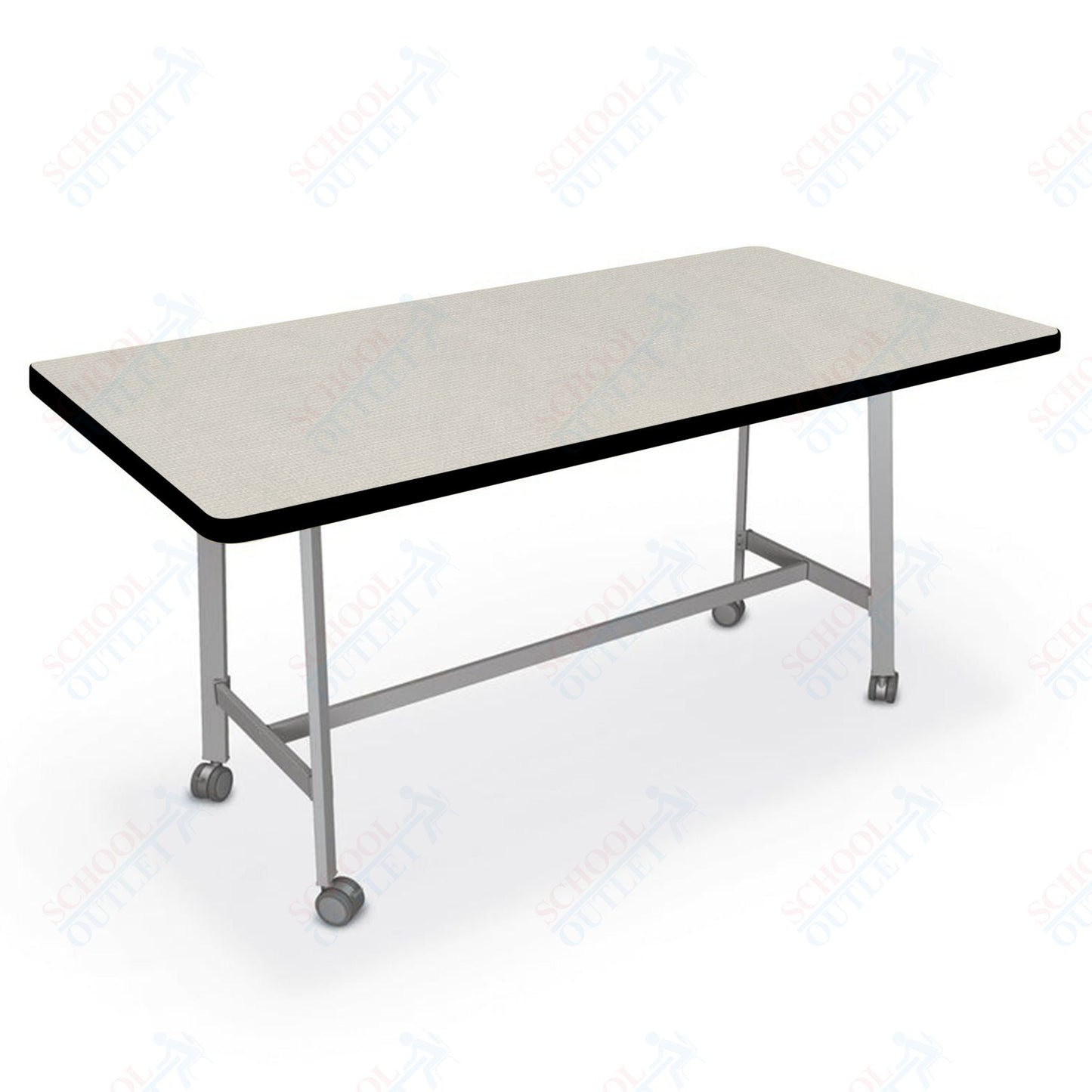 Mooreco Akt Table – 36"D x 72"W Rectangle, Laminate or Butcher Block Top, Fixed Height Available in 29"H, 36"H, or 42"H - SchoolOutlet