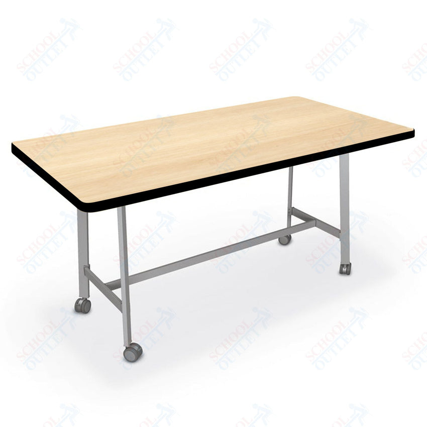 Mooreco Akt Table – 36"D x 72"W Rectangle, Laminate or Butcher Block Top, Fixed Height Available in 29"H, 36"H, or 42"H - SchoolOutlet