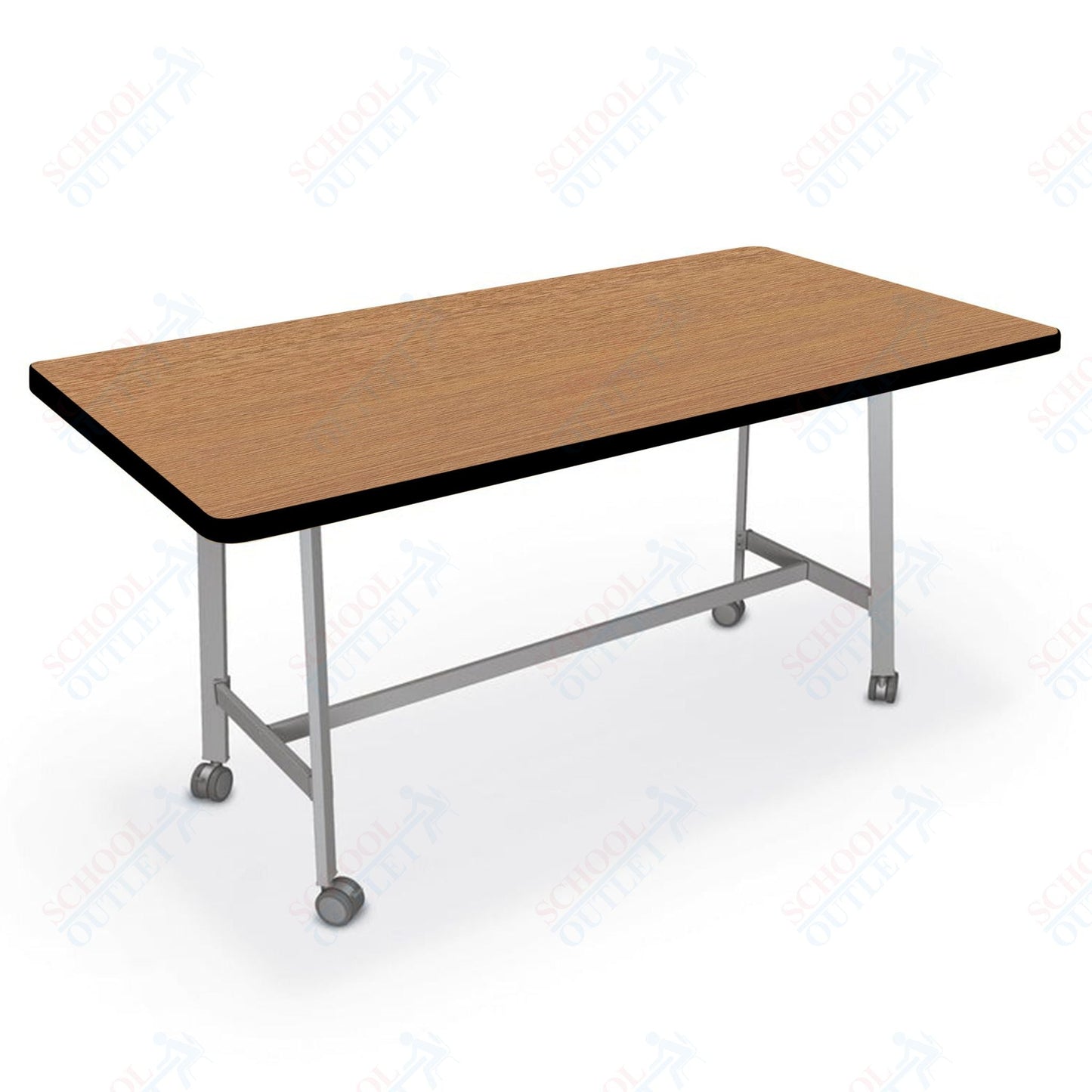 Mooreco Akt Table – 36"D x 72"W Rectangle, Laminate or Butcher Block Top, Fixed Height Available in 29"H, 36"H, or 42"H - SchoolOutlet