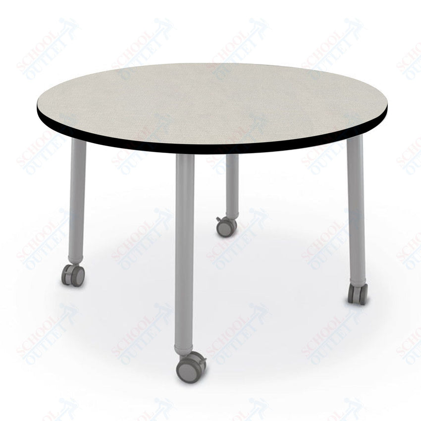 Mooreco Akt Table – 48" Round, Laminate Top, Fixed Height Available in 29"H, 36"H, or 42"H - SchoolOutlet