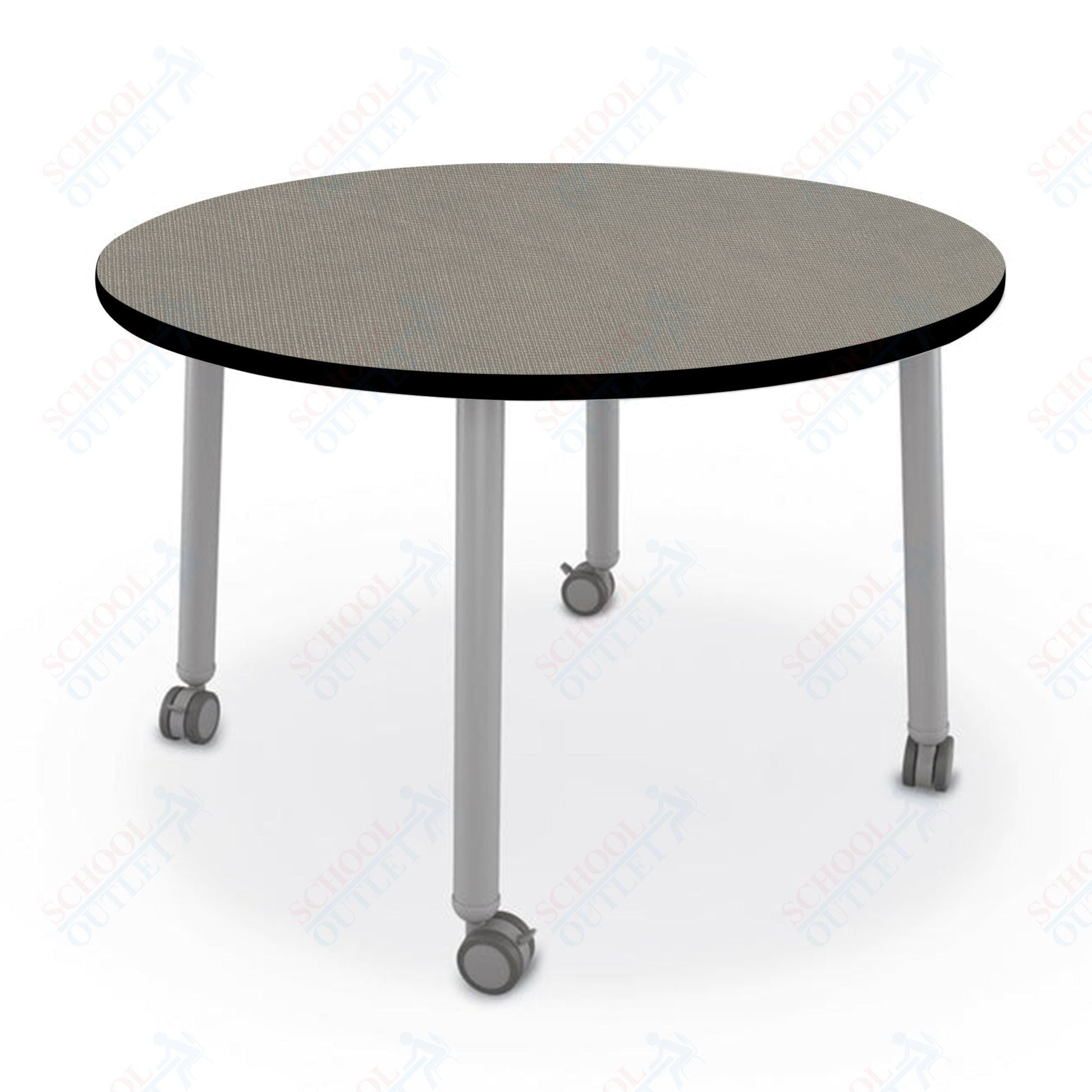 Mooreco Akt Table – 48" Round, Laminate Top, Fixed Height Available in 29"H, 36"H, or 42"H - SchoolOutlet