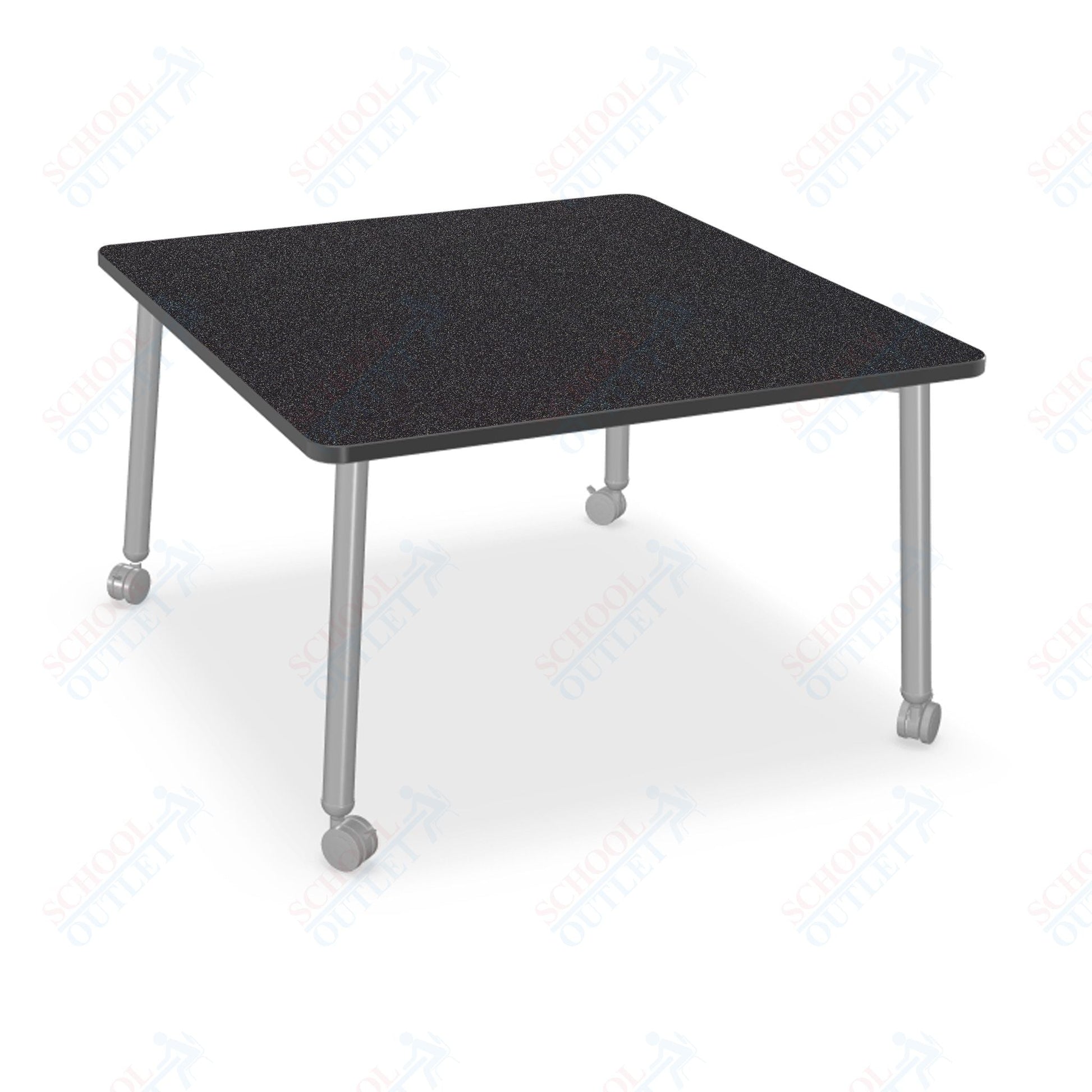 Mooreco Akt Table – 48" Square, Laminate Top, Fixed Height Available in 29"H, 36"H, or 42"H - SchoolOutlet